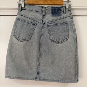Vintage 90s high waisted denim mini skirt